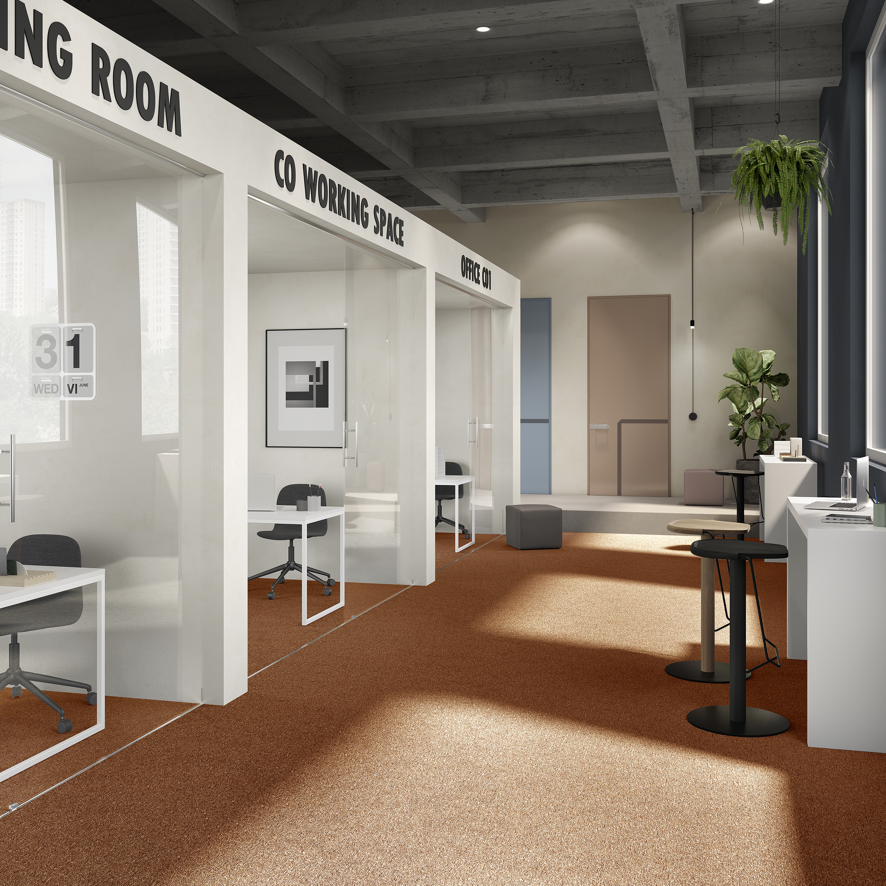 Ковровая плитка Medusa Tile 84 (500*500*5 мм) — купить в Нефтеюганске