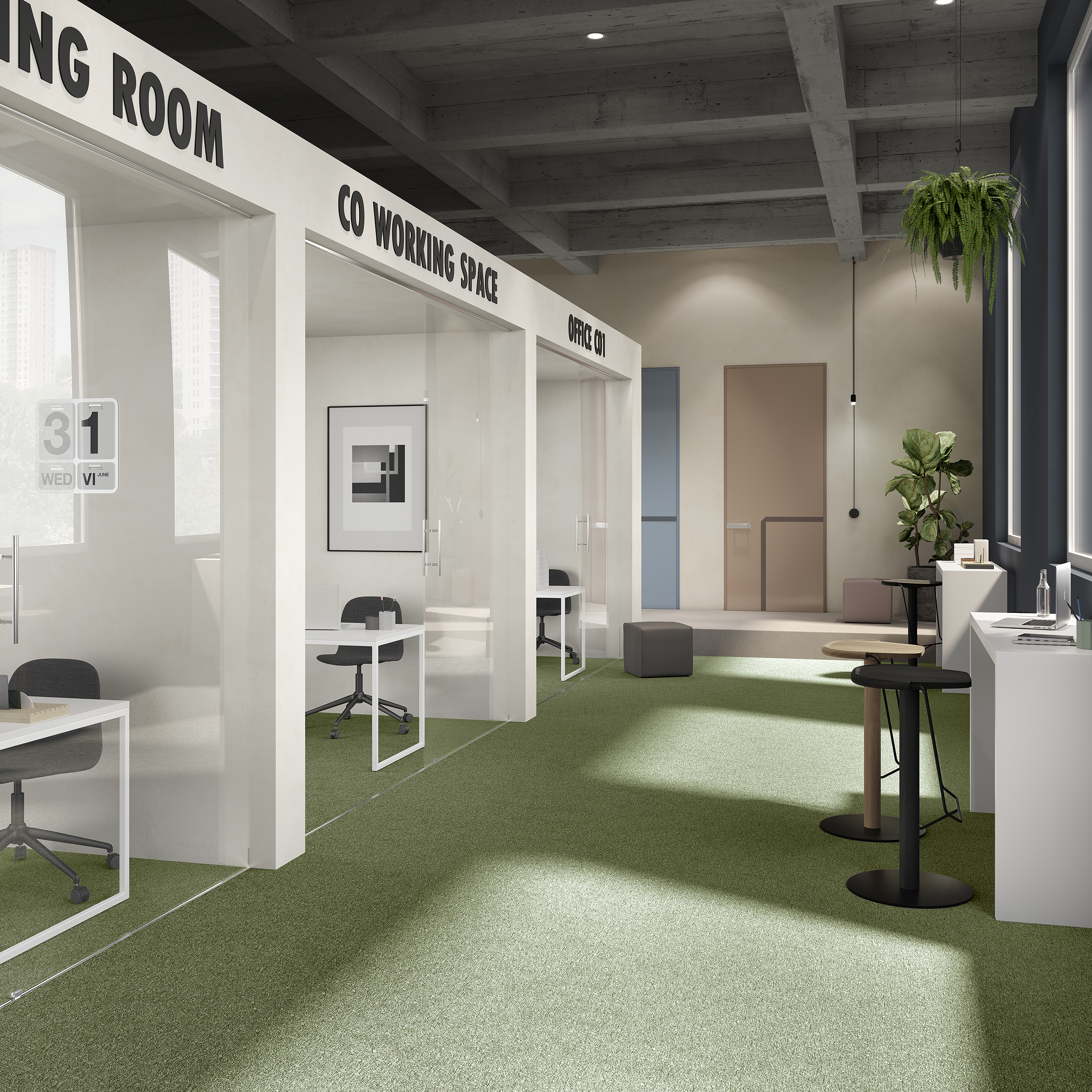 Ковровая плитка Medusa Tile 21 (500*500*5 мм) — купить в Нефтеюганске