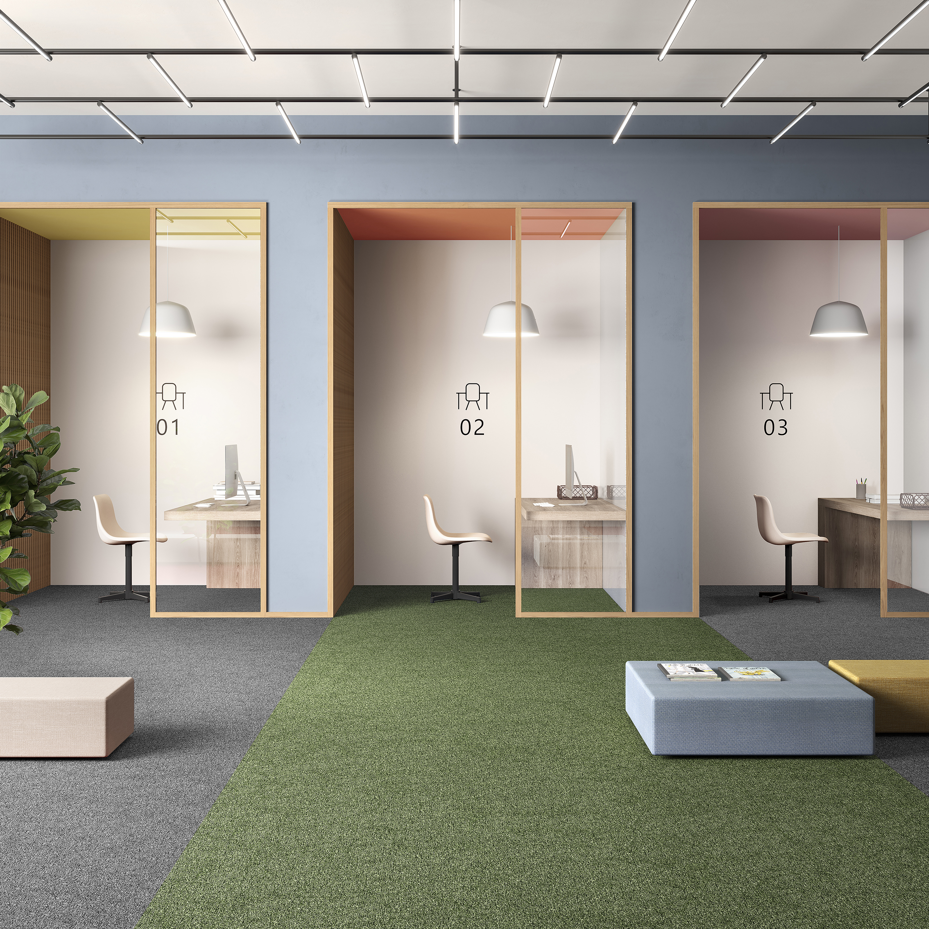 Ковровая плитка Medusa Tile 21 (500*500*5 мм) — купить в Нефтеюганске