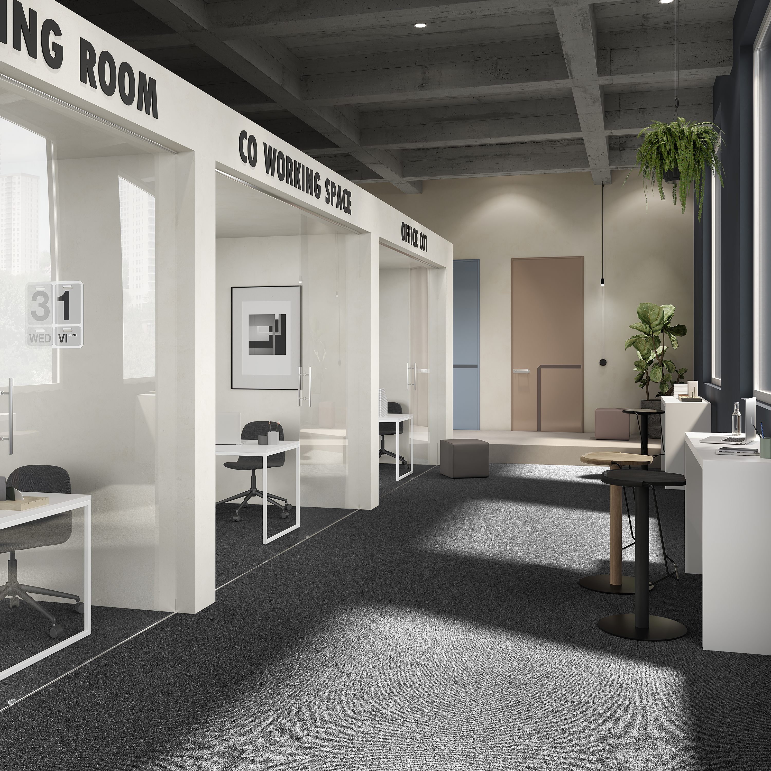 Ковровая плитка Medusa Tile 99 (500*500*5 мм) — купить в Нефтеюганске