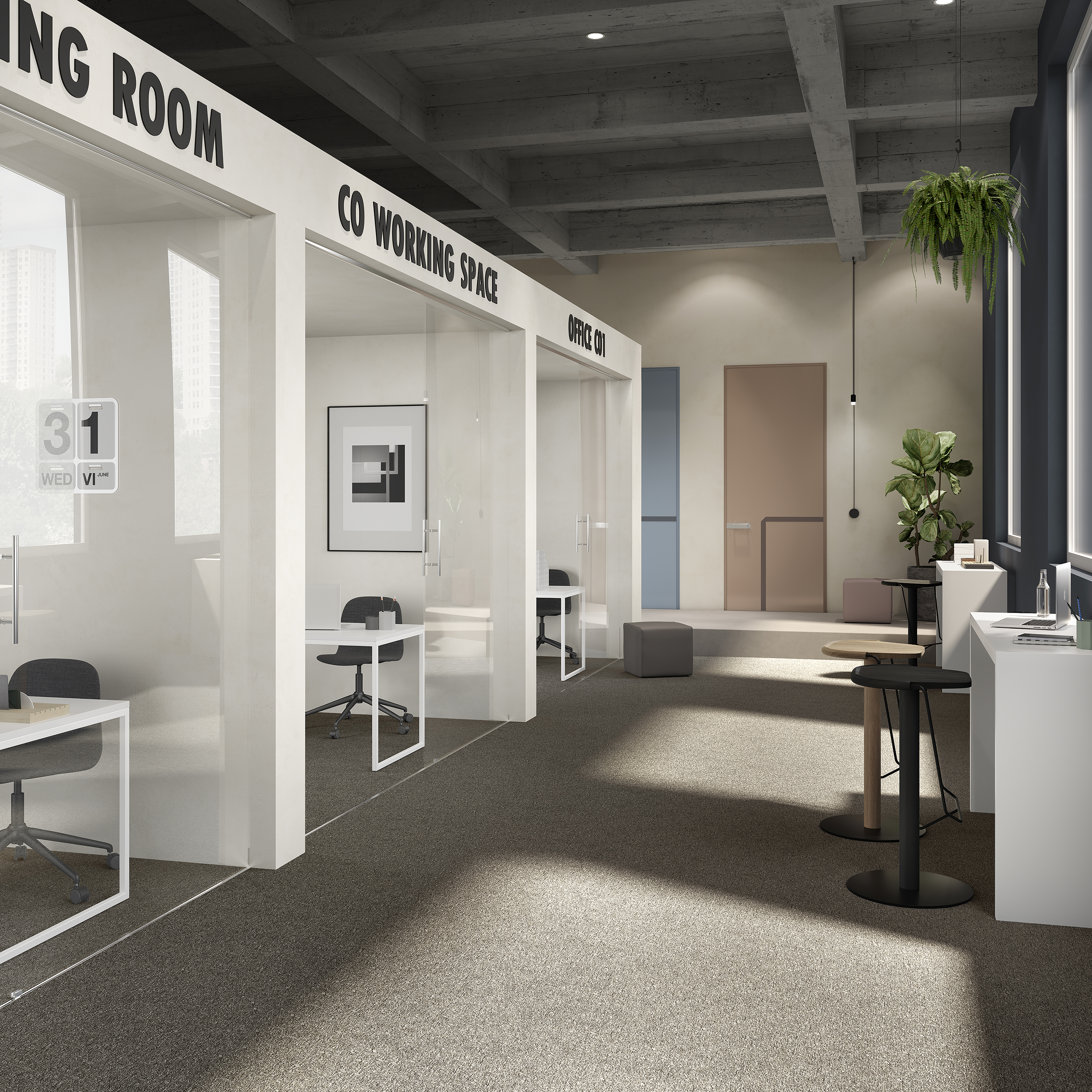 Ковровая плитка Medusa Tile 43 (500*500*5 мм) — купить в Нефтеюганске