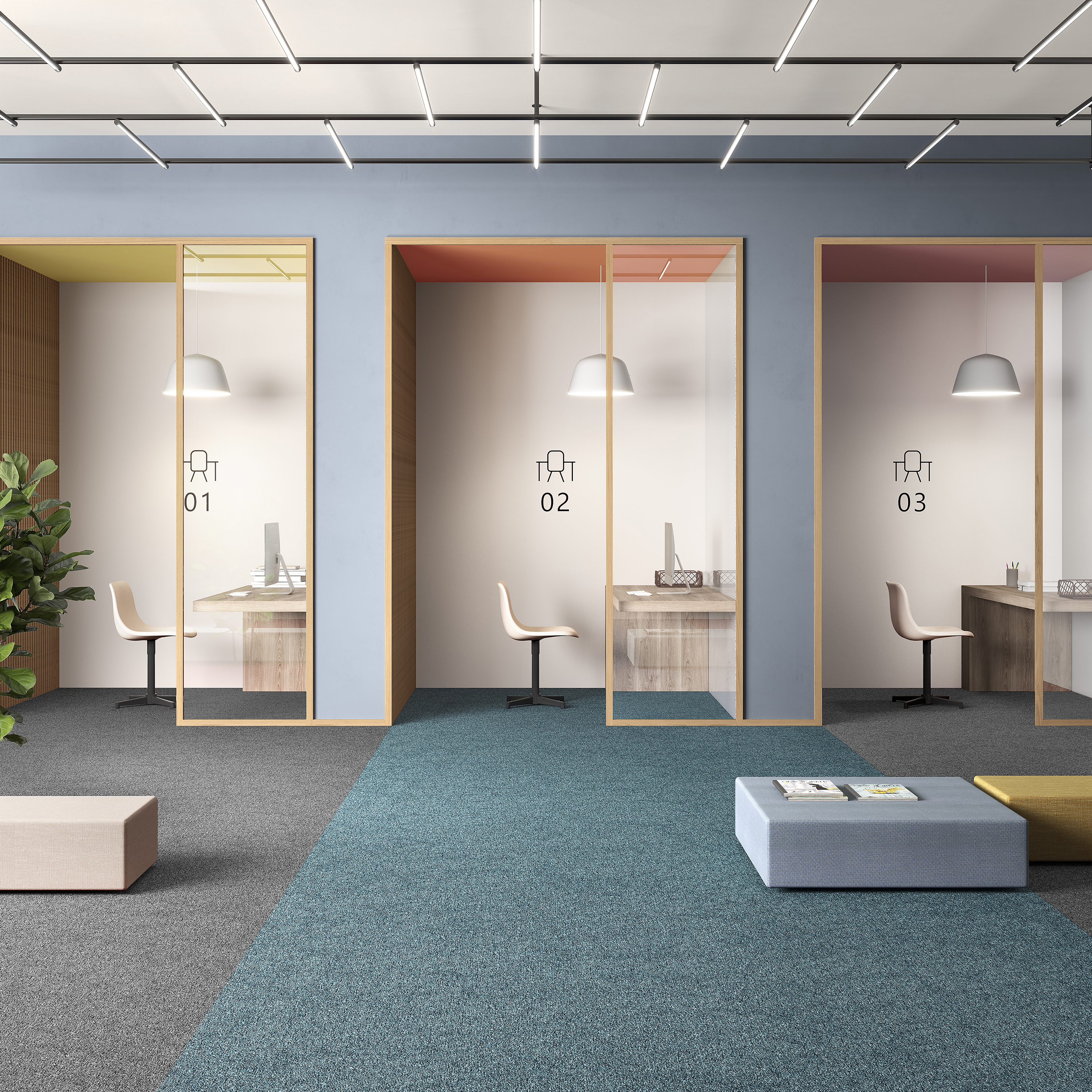 Ковровая плитка Medusa Tile 70 (500*500*5 мм) — купить в Нефтеюганске