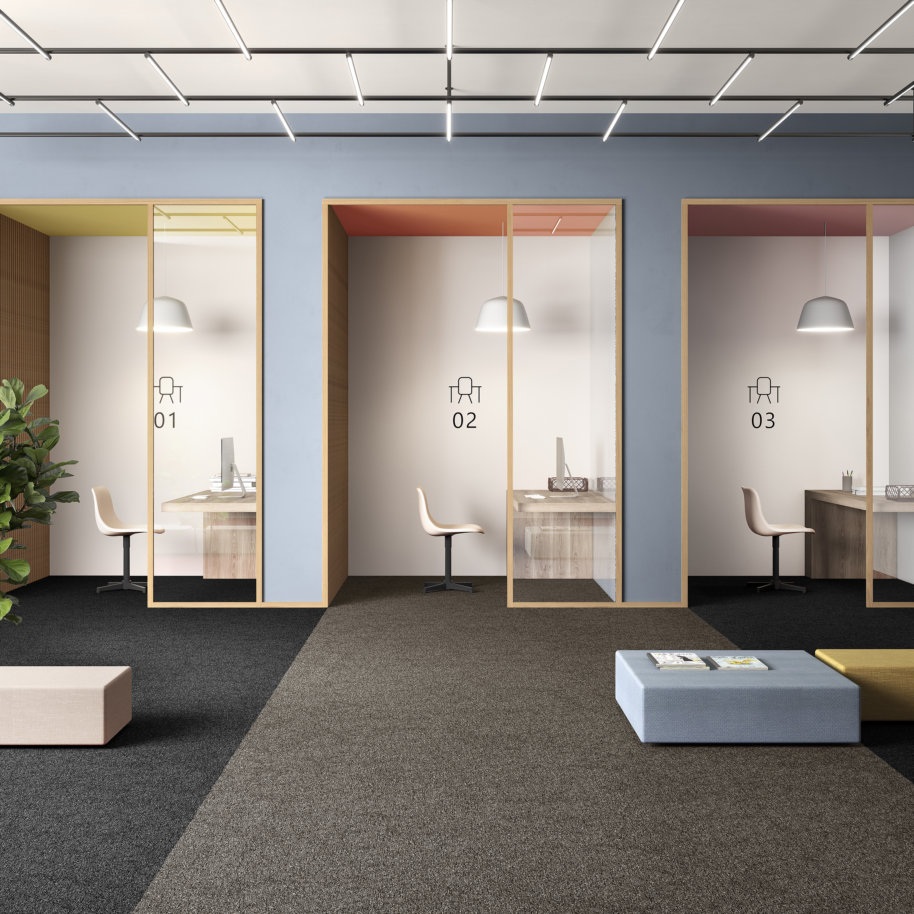 Ковровая плитка Medusa Tile 43 (500*500*5 мм) — купить в Нефтеюганске