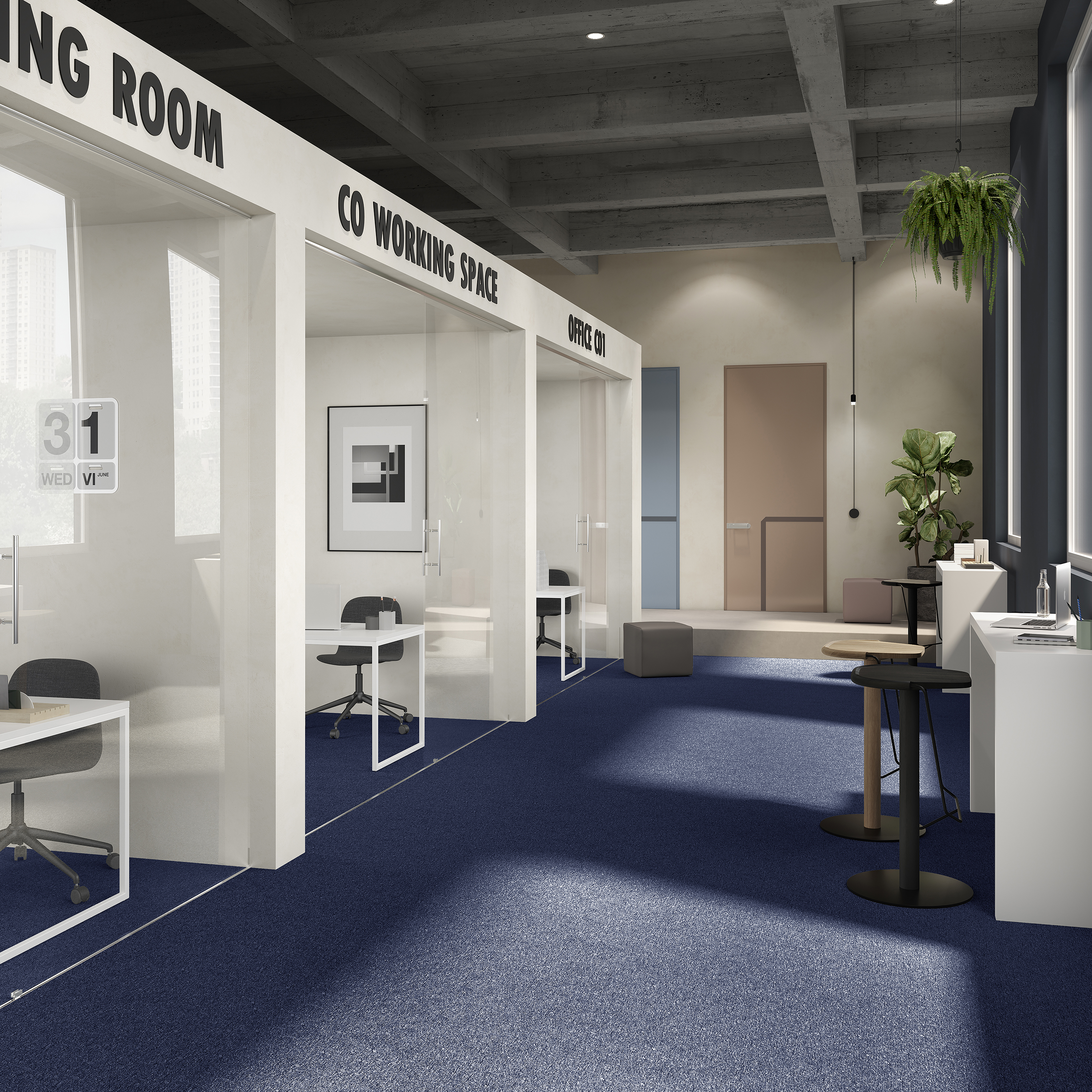 Ковровая плитка Medusa Tile 77 (500*500*5 мм) — купить в Нефтеюганске