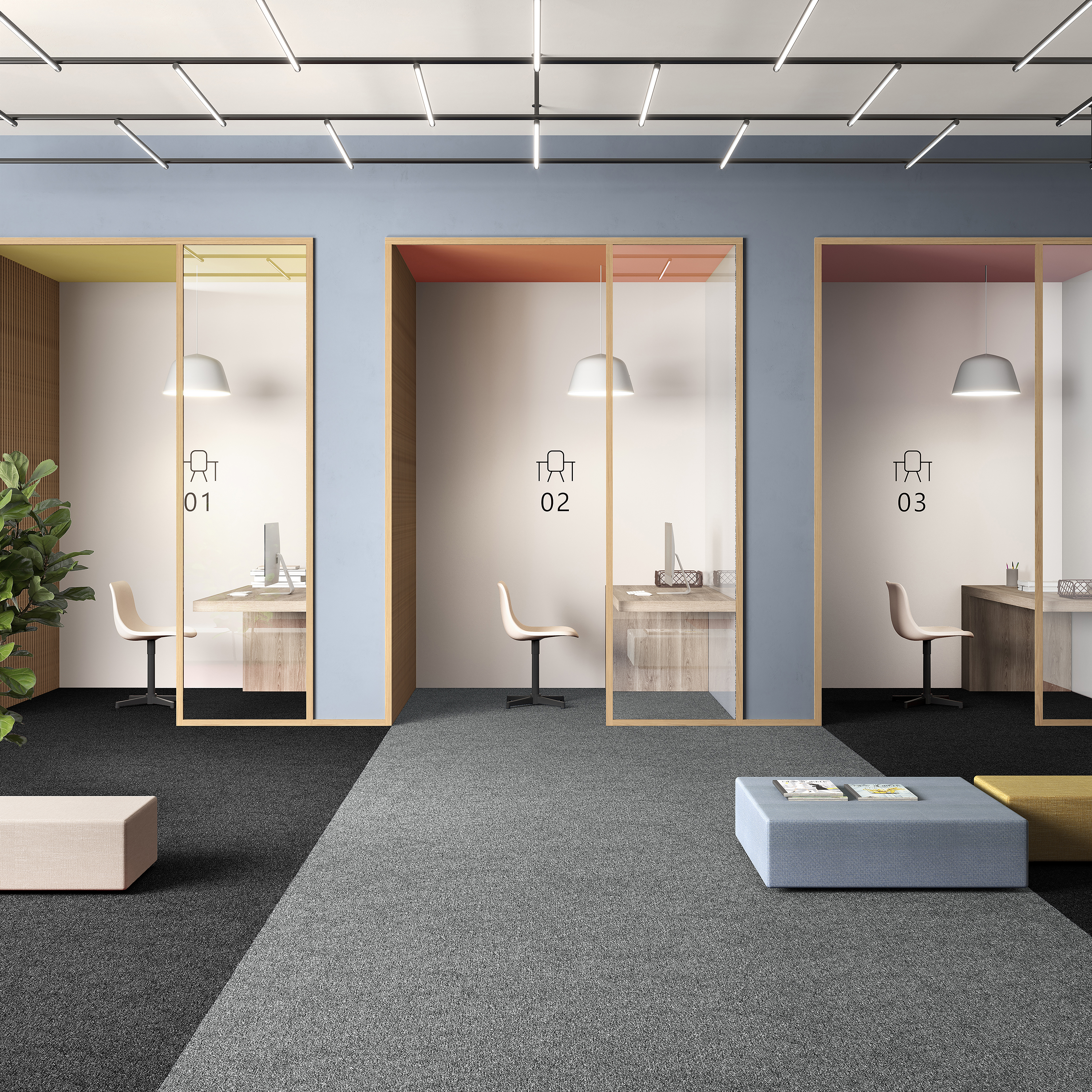 Ковровая плитка Medusa Tile 90 (500*500*5 мм) — купить в Нефтеюганске