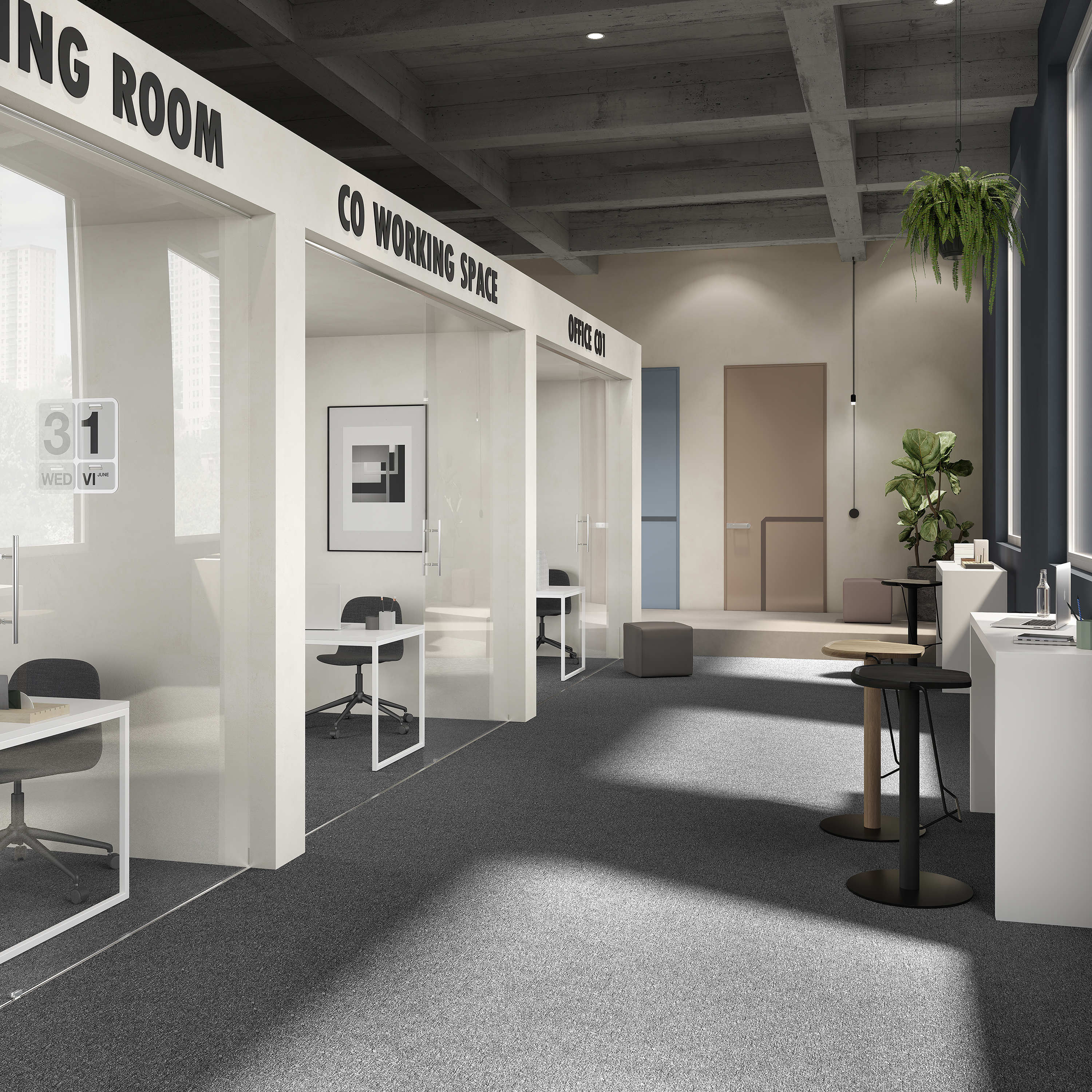 Ковровая плитка Medusa Tile 98 (500*500*5 мм) — купить в Нефтеюганске